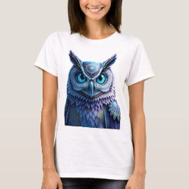 Mystisk Fantasy Uggl T-Shirt | Andlig Mandala