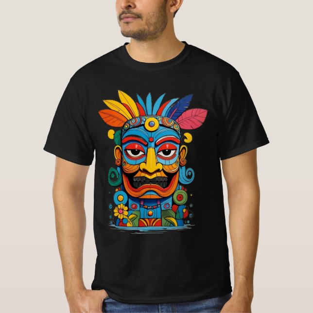 Mystisk färgmask t shirt (Framsida)