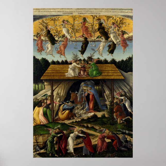 Mystisk födelse av Sandro Botticelli , jul Poster (Framsidan)