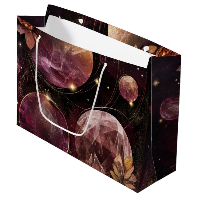 Mystisk Galax Kristall Planet Lila Rymd (Framsidan Vinklad)