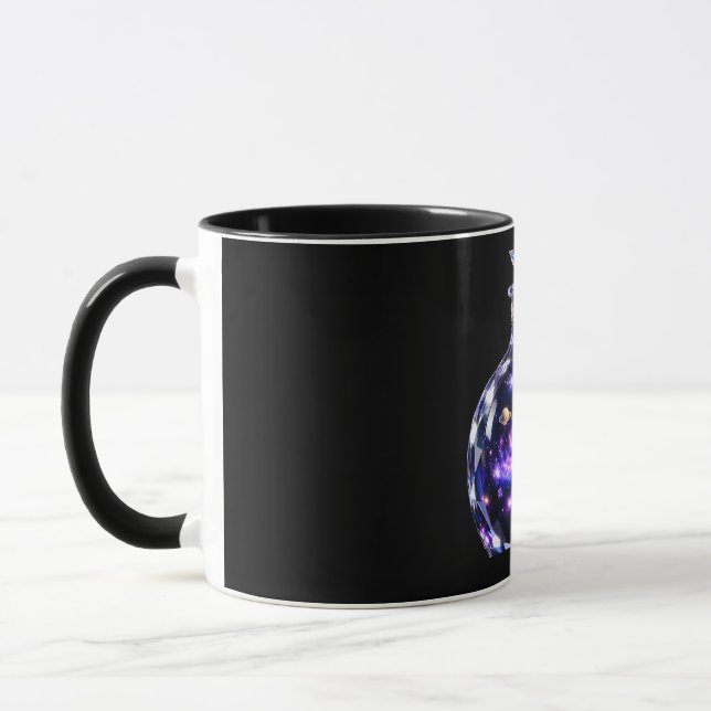 Mystisk Galaxy Magic Flaska Konstnärlig Kaffemug Mugg (Vänster)