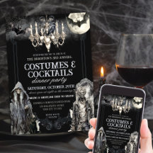 Mystisk gotisk Halloween-kostym Cocktailfest