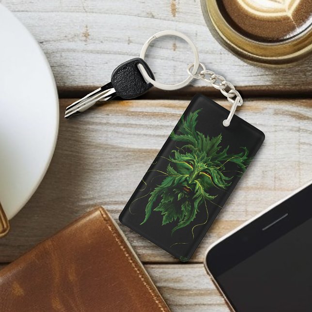 Mystisk Greenman Skogsande Löv Ansikte Fantasi (Skapare uppladdad)