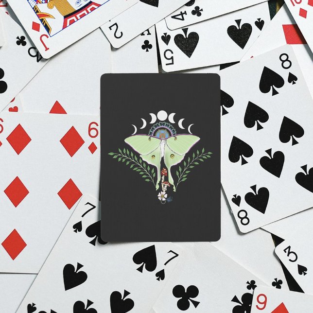 Mystisk Grön Eterisk Lunamalm Celestiel Casinokort (Skapare uppladdad)