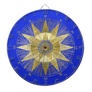 Mystisk Gylden Zodiak Solstrålning Astrologi Konst Darttavla