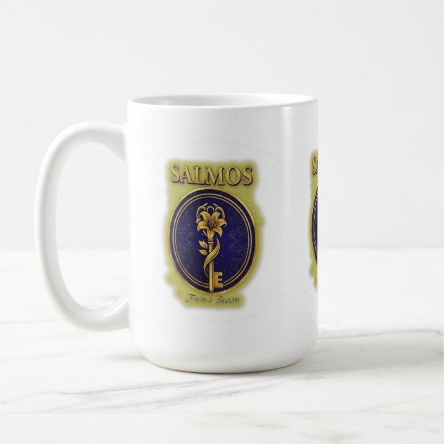 Mystisk gyllene nyckel & blomning: Elegant logodes Kaffemugg (Vänster)