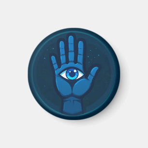 👁️ Mystisk Hand Med Öga Andlig Hemdekor Magnet