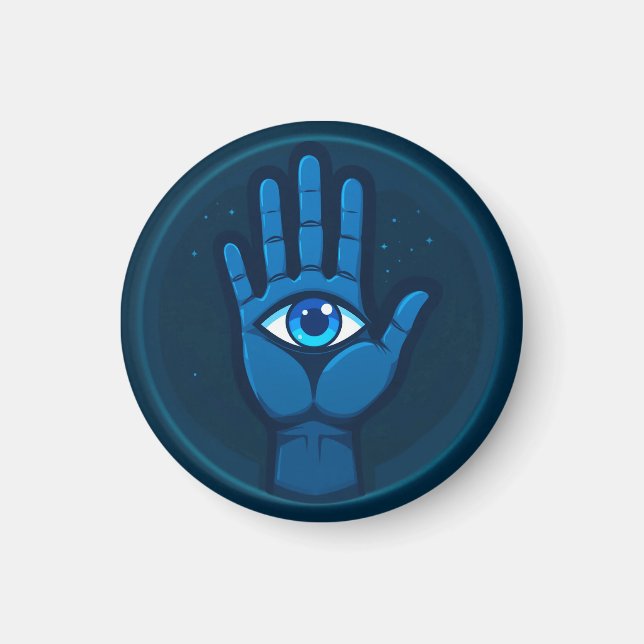 👁️ Mystisk Hand Med Öga Andlig Hemdekor Magnet (Framsidan)