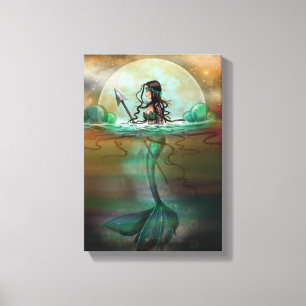 Mystisk Hav Siren Fantasykonst av Molly Harrison Canvastryck