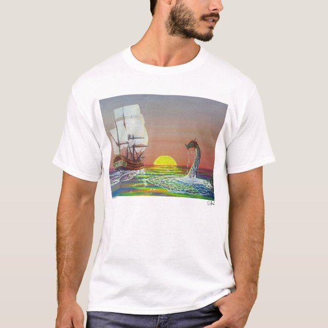 Mystisk havsdrake t-shirt (Framsida)