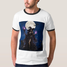 Mystisk Häxa Halloween Mån T-Shirt