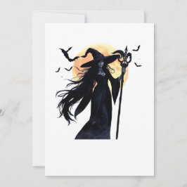 Mystisk häxa under fullmåne inbjudningar