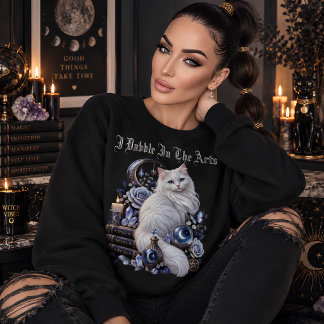 Mystisk Häxig Katt Celestial Konst T Shirt