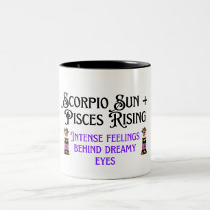 Mystisk intensitet - Scorpio Sol, Pisces Stigning  Två-Tonad Mugg