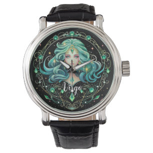 Mystisk Jungfrun Zodiak Konst Armbandsur