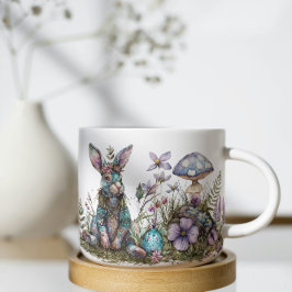 Mystisk kanin med svampar kaffemugg