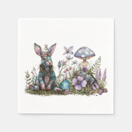 Mystisk kanin med svampar pappersservett