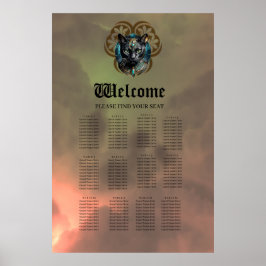 Mystisk katt av Egypten, svart som natt Poster