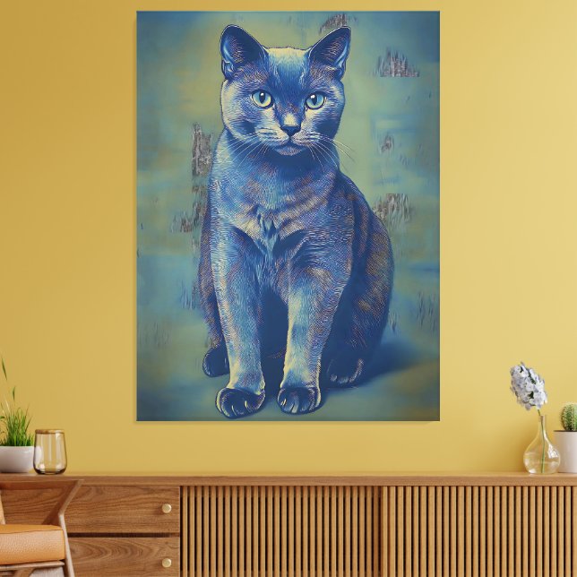 Mystisk katt canvastryck (Insitu (Vardagsrum))