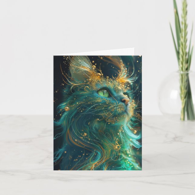 Mystisk katt kort (Framsida)