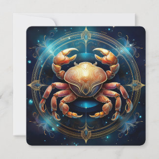 Mystisk Kräftans Zodiak Krabba | Celestiala Kustli Kort