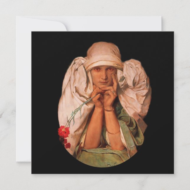 Mystisk kvinna med nejnation (Framsida)