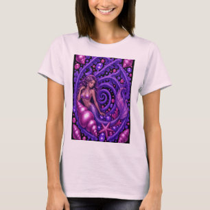 Mystisk lila havsfrus fantasi-konst Magisk ocean T Shirt