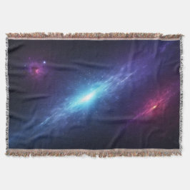Mystisk Lila Och Blå Kosmisk Energi Filt