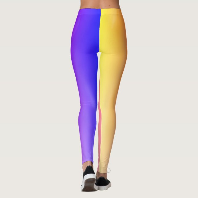 mystisk ljust grönt abstrakt konst leggings (Baksida)