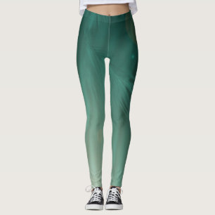 mystisk ljust grönt abstrakt konst leggings