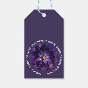 Mystisk Lotusblomma Mandala   New Age Presentetikett