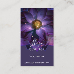 Mystisk Lotusblomma Mandala   New Age Visitkort