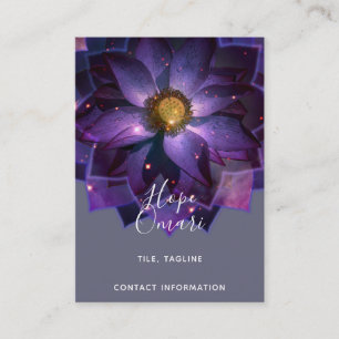 Mystisk Lotusblomma Mandala   New Age  Visitkort