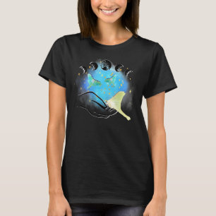 Mystisk Lunamålne Måne Ockult Psykisk Goth Celest T Shirt