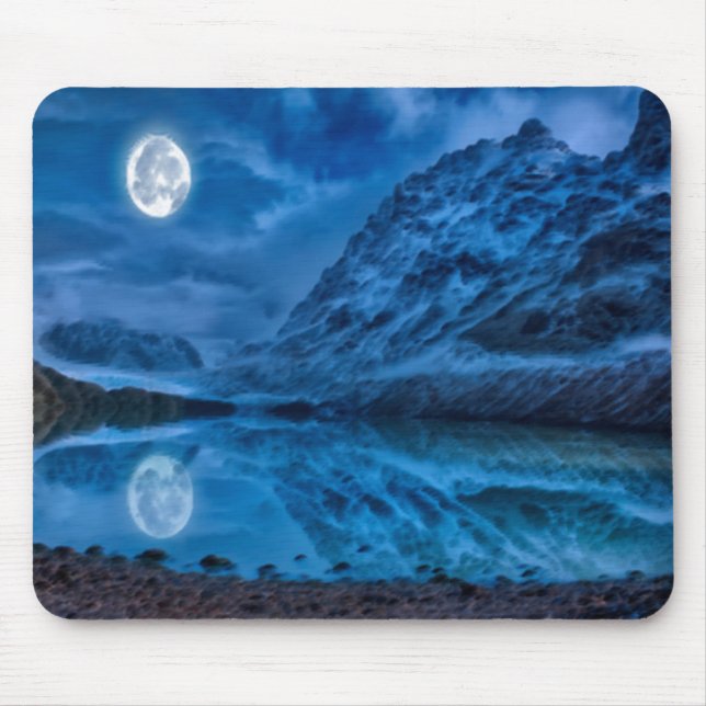 Mystisk lunar midnatt musmatta (Framsidan)