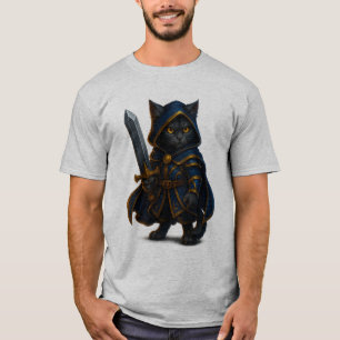 Mystisk Magiker Katt – Fantasy Trollkarl Cape T-Sh T Shirt