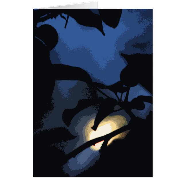 Mystisk måne hälsningskort (Framsidan)
