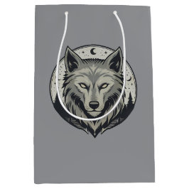 Mystisk månvarghuvud vintage design