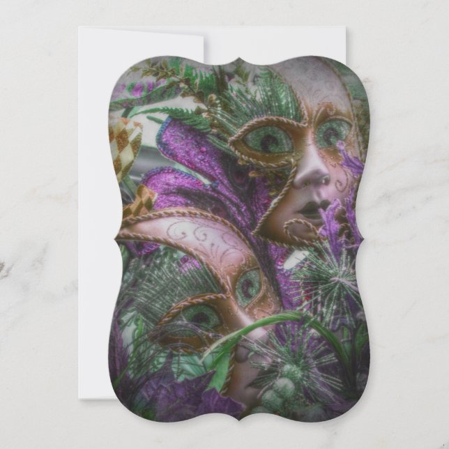 Mystisk Maskeradbal Inbjudan (Framsida)