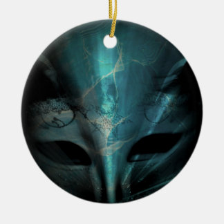 Mystisk Maskprydnad Julgransprydnad Keramik