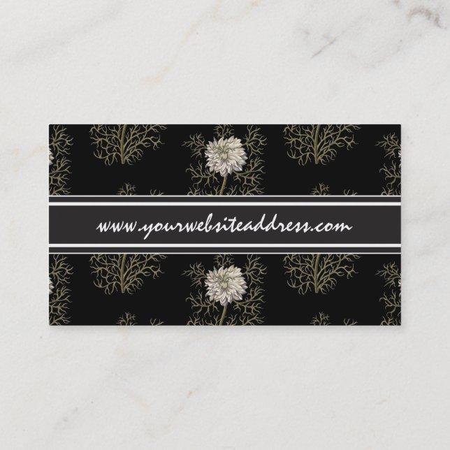 Mystisk medeltida blomma visitkort (Baksida)