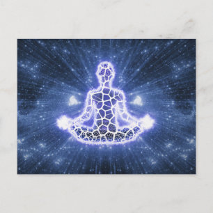 Mystisk metafysisk meditationslevitation vykort
