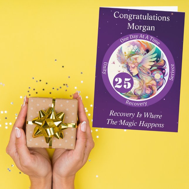 Mystisk milstolpspresent för kvinnor i tillfriskan kort (Skapare uppladdad)