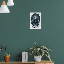 Mystisk Mörk Moth Ockult Väggkonst