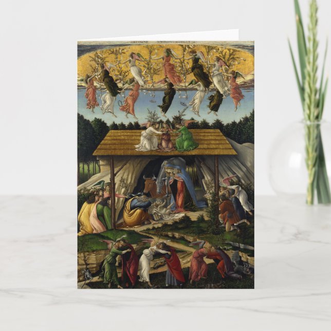 Mystisk Nativity av Sandro Botticelli Helgkort (Framsida)