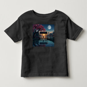 Mystisk natt skog grafisk t-shirt