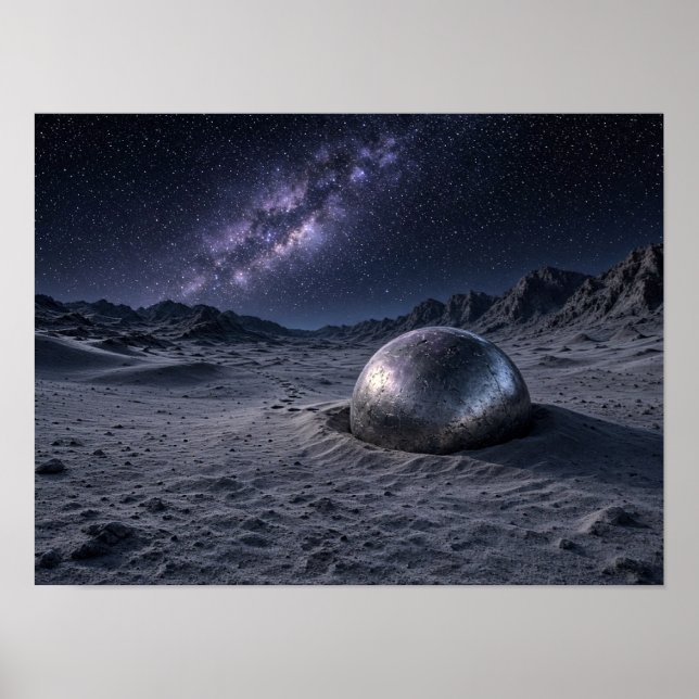 Mystisk öken natt sceneri poster (Framsidan)
