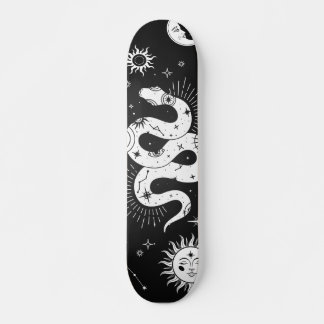 Mystisk orm måne och stjärnor mini skateboard bräda 18,5 cm