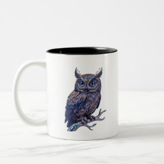 Mystisk Ornamenterad Ugglkaffe Mugg - Celestial Ko