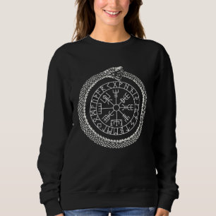 Mystisk Ouroboros urgammal vikingasymbol Vegvisir T Shirt